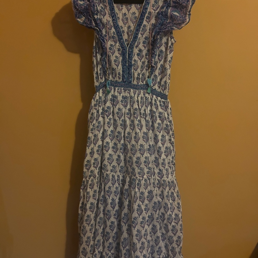 Bell by Alice Bell Viv Maxi Dress woman’s floral ruffle sleeves size S - Picture 2 of 7